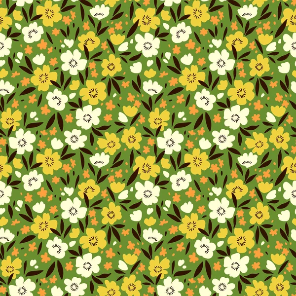 Cute floral pattern in the small flower. Ditsy print. Seamless vector texture. Elegant template for fashion prints. Printing with small  flowers on background