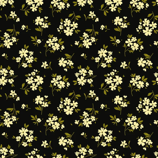 Cute floral pattern in the small flowers. Ditsy print. Seamless vector texture. Elegant template for fashion prints. Printing with small  flowers on color background