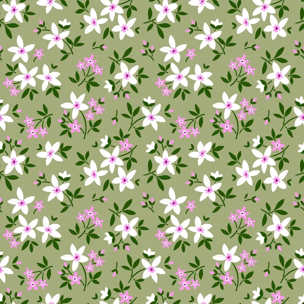 Cute floral pattern in the small flowers. Ditsy print. Seamless vector texture. Elegant template for fashion prints. Printing with small  flowers on color background