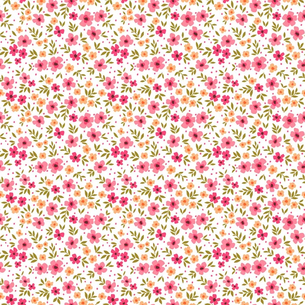 Cute floral pattern in the small flowers. background with small  flowers on color background