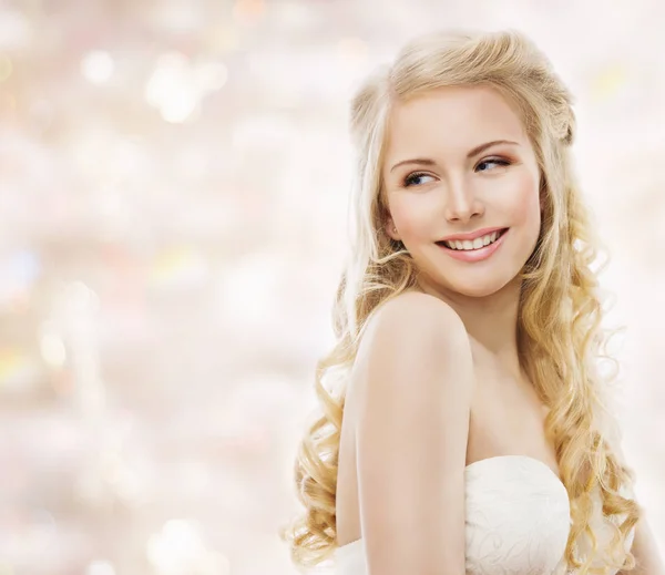 Fashion Model Long Blond Hair, Woman Beauty Portrait, Young Girl — Stock Photo, Image