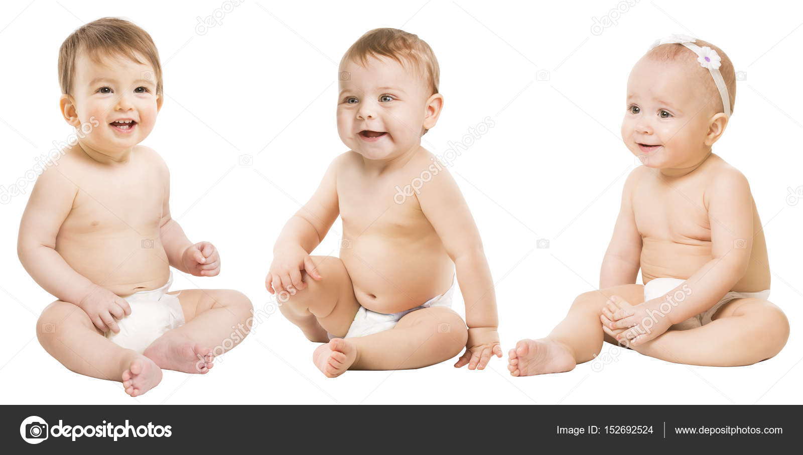 Naked girls kids in diapers Baby Over White Background Kids Babies Sitting In Diapers Boy And Girl Stock Photo By C Inarik 152692524