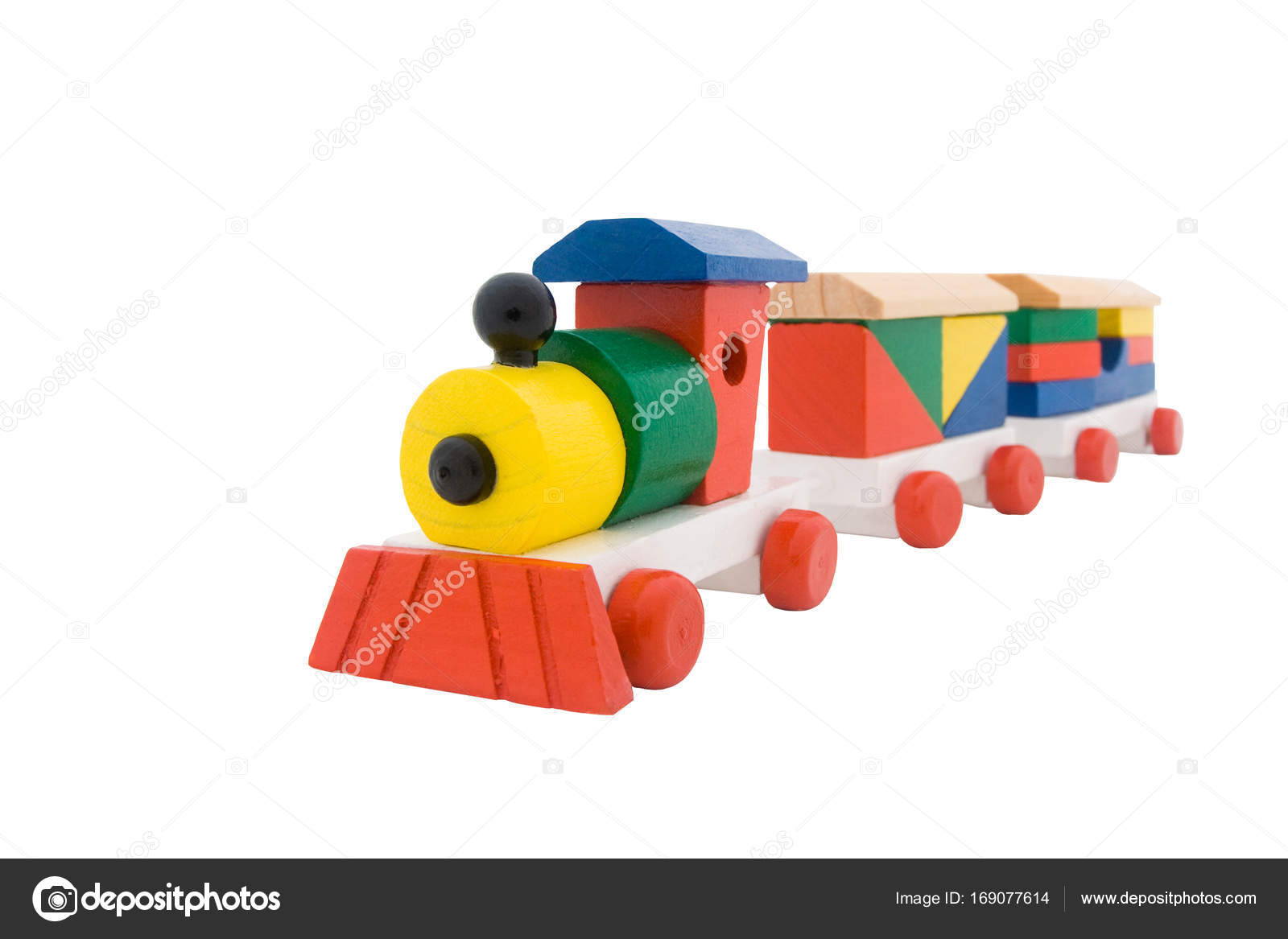 wooden train with blocks