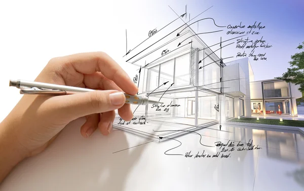 Proces twórczy architektura — Zdjęcie stockowe