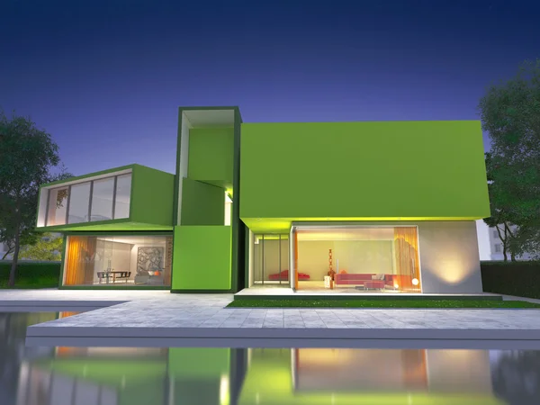 Casa verde moderna — Fotografia de Stock