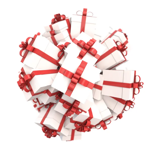 Gift sphere 3D rendering — Stockfoto