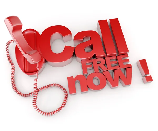 Call free now red — Stock Photo, Image