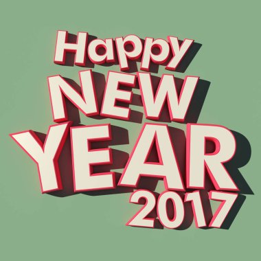 Mutlu yeni yıl 2017 yeşil arka plan