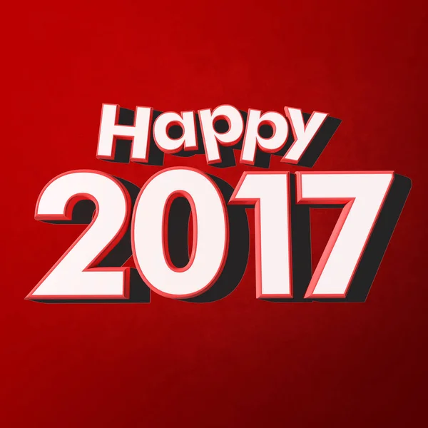 Feliz Año Nuevo 2017 rojo — Foto de Stock