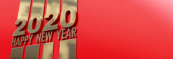Felice anno nuovo 2020 rosso — Foto Stock