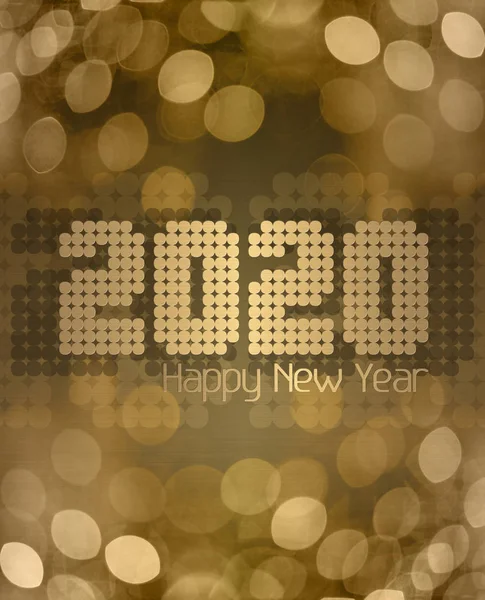 Gold glittery Happy New Year 2020 — Stock Photo, Image