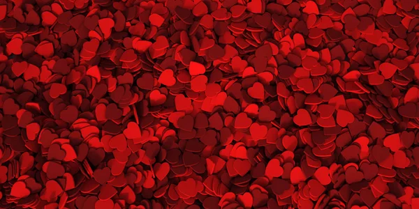 Red hearts background — Stock Photo, Image