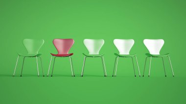 Chairs green and red clipart