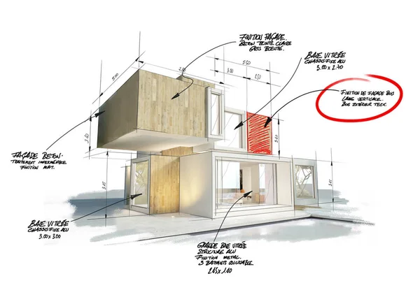 Proyecto de casa cúbica — Foto de Stock