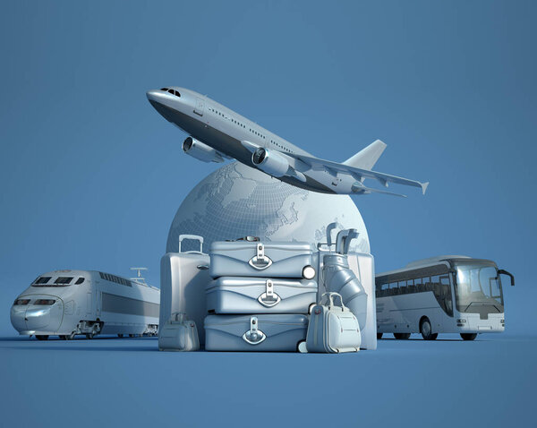 Мультитранспортные перевозки синего цвета
