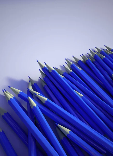 Lápis azuis marinhos — Fotografia de Stock