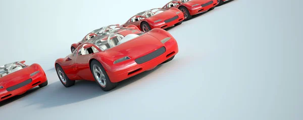 Red sports car race — Stock Photo, Image