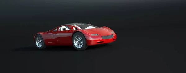 Красный спортивный автомобиль — стоковое фото