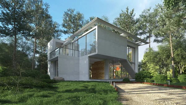 Casa moderna in campagna — Foto Stock