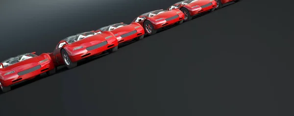 Wyścig samochodowy Red Sports — Zdjęcie stockowe