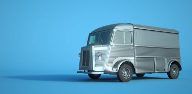 Küçük bir vintage kamyonun 3D görüntülemesi