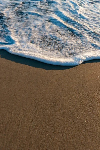 Natte Strand Zand Oceaan Getij — Stockfoto