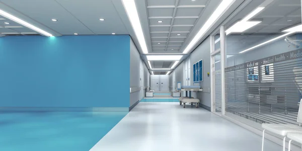 Rendering Hospital Interior Lots Copy Space — Stock Photo, Image