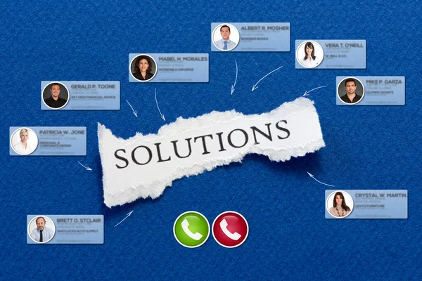 Group Video Call Background Message Solutions — Stock Photo, Image
