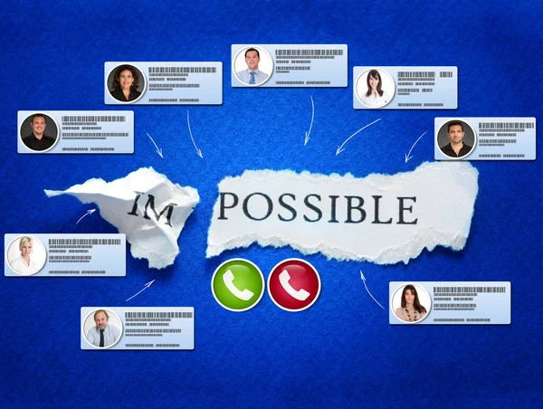 Word Possible Video Conference Contacts — Stock Photo, Image