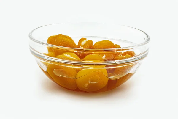 Isolated dried apricots with cheese on white background with clipping path