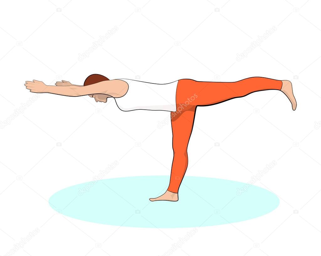virabhadrasana III - yoga balance pose