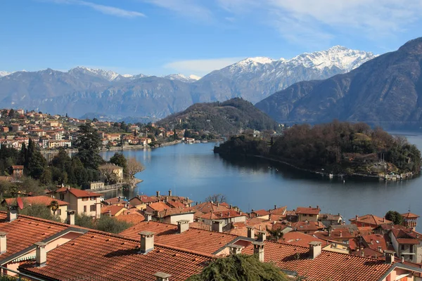 Pohled Sala Comacina Como Jezero — Stock fotografie