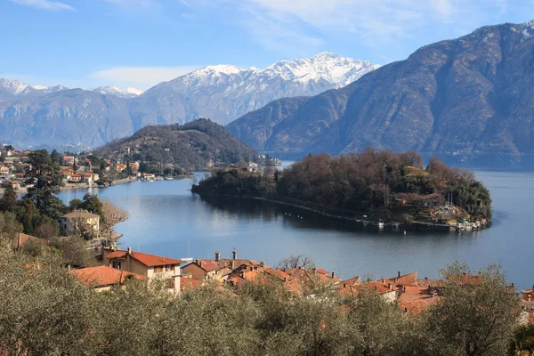 Pohled Sala Comacina Como Jezero — Stock fotografie