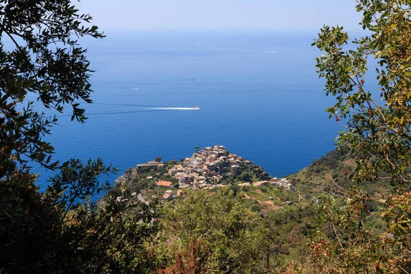 Corniglia Köyündeki Panorama Cinque Terre — Stok fotoğraf