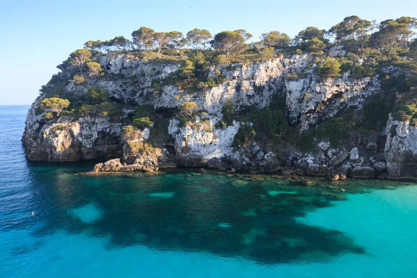 Vacker Utsikt Över Cala Macarella Minorca Balearerna — Stockfoto