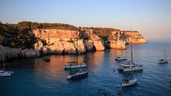 Vacker Utsikt Över Cala Macarella Minorca Balearerna — Stockfoto