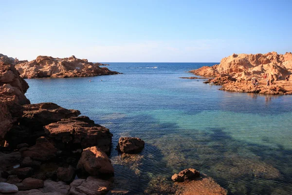 Zonsondergang in Cala Pregonda — Stockfoto