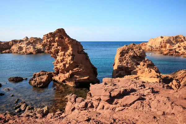 Západ slunce v Cala Pregonda — Stock fotografie