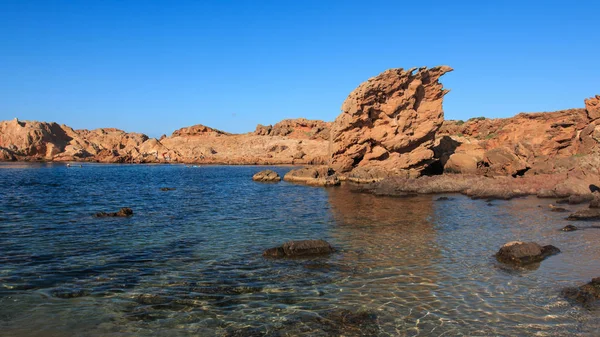 Zonsondergang in Cala Pregonda — Stockfoto