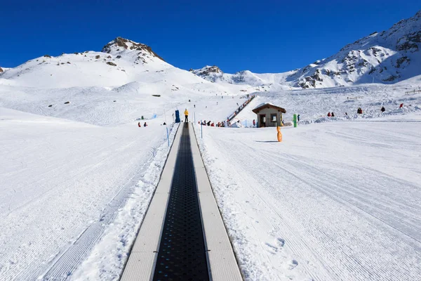 Tapis Course Pistes Ski Valtournenche — Photo