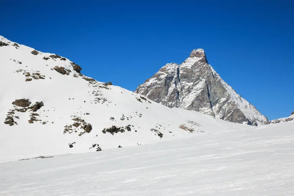 Hora Matterhorn Zimě — Stock fotografie