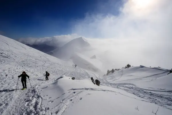 Montanhistas Direção Topo Piazzo Alpes Orobie — Fotografia de Stock