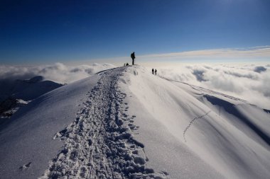 Piazzo - alps Orobie üst kısmında dağcıların