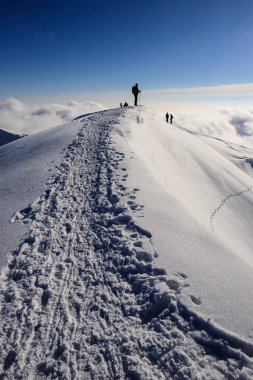 Piazzo - alps Orobie üst kısmında dağcıların