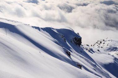 karla kaplı ridge Piazzo - Alpi Orobie tepesinden