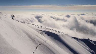 karla kaplı ridge Piazzo - Alpi Orobie tepesinden