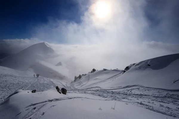 Zimní Panorama Vrcholu Piazzo Bergamských Alp — Stock fotografie