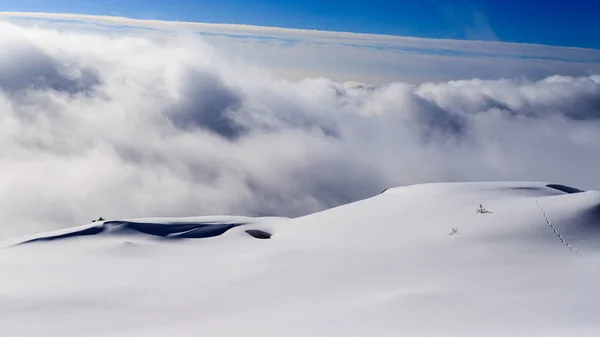 Zimní Panorama Vrcholu Piazzo Bergamských Alp — Stock fotografie