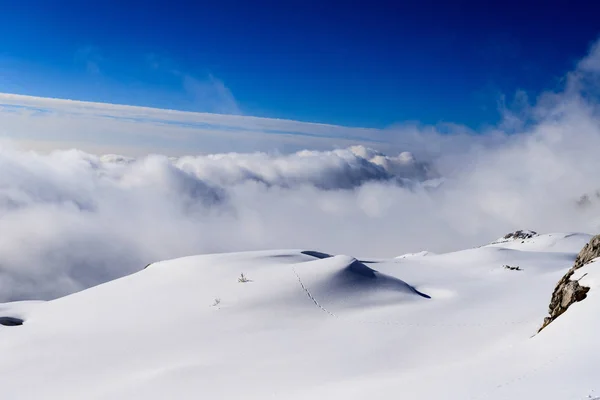 Winter Panorama Vanaf Bovenkant Van Piazzo Orobie Alpen — Stockfoto