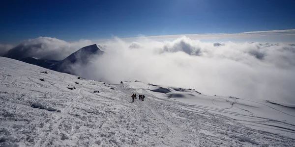 Vinter Panorama Från Toppen Piazzo Orobie Alperna — Stockfoto